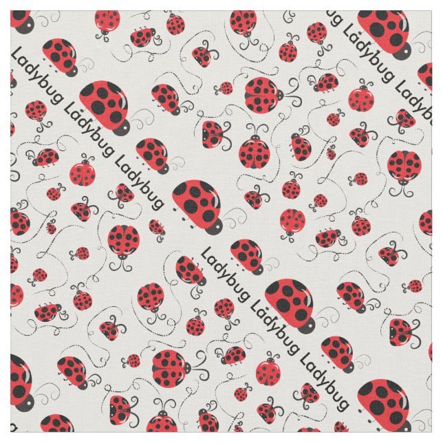 Lady Bugs  Everywhere Fabric (Close Up)