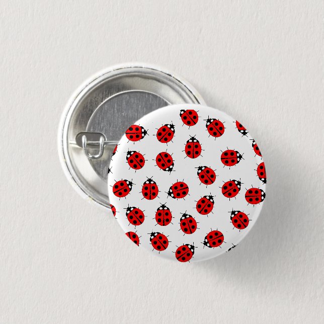 Lady Bugs Items 1 Inch Round Button (Front & Back)