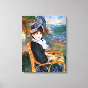 Lady by the Seashore (by Pierre-Auguste Renoir) Canvas Print