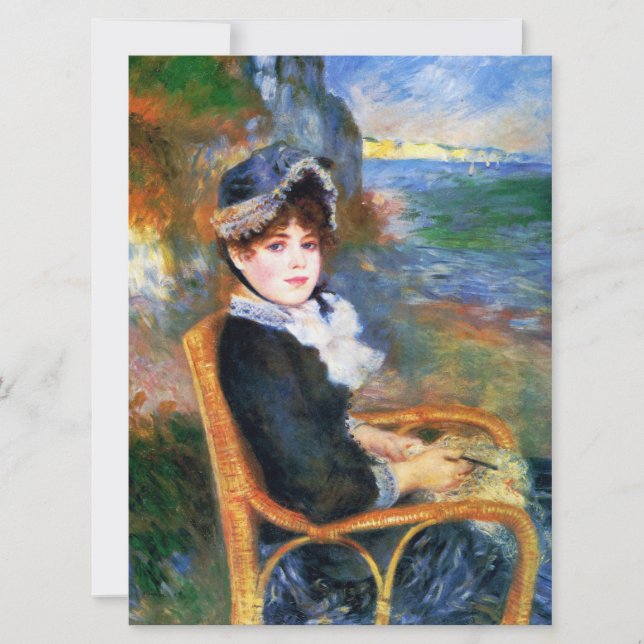Lady by the Seashore (by Pierre-Auguste Renoir) Card (Front)