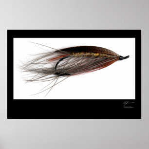 Lady Caroline Salmon Fly Poster