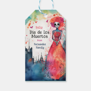  Lady Catrina's  Watercolor Blooming Tribute Gift Tags