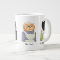 LADY CATS Big White Mug + Text