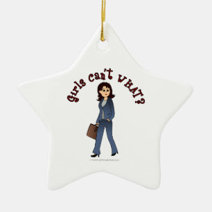 Lady CEO in Business Suit Ceramic Ornament