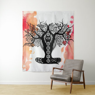 Lady Chakra Tree Tapestry