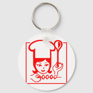 Lady Chef Keychain