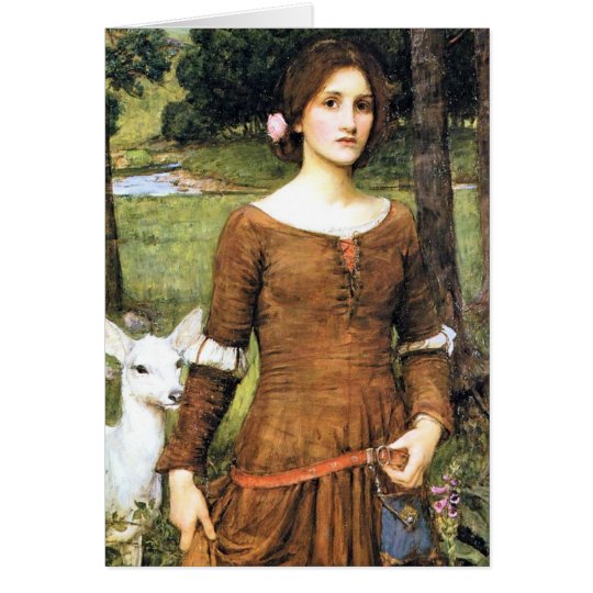 Lady Clare with a Fawn Card