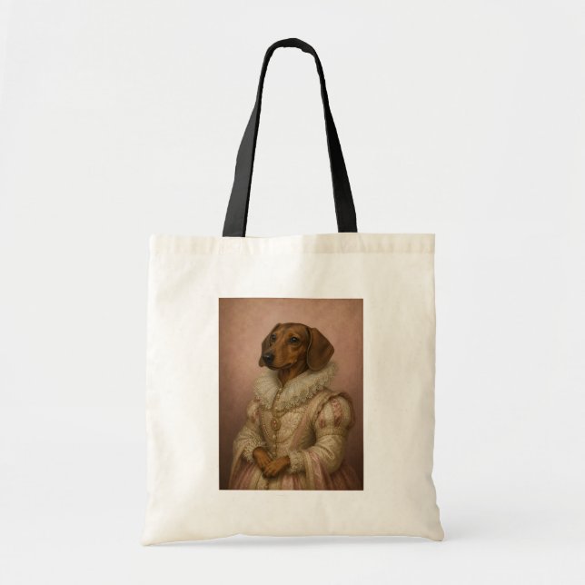 Lady Dachshund Tote Bag (Front)
