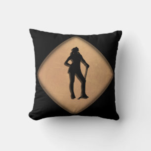 Lady de golf et oreiller à lancer Gentleman