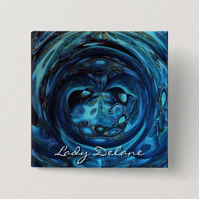 Lady Delane 2 Inch Square Button (Front)