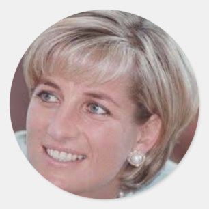 Lady Diana Classic Round Sticker