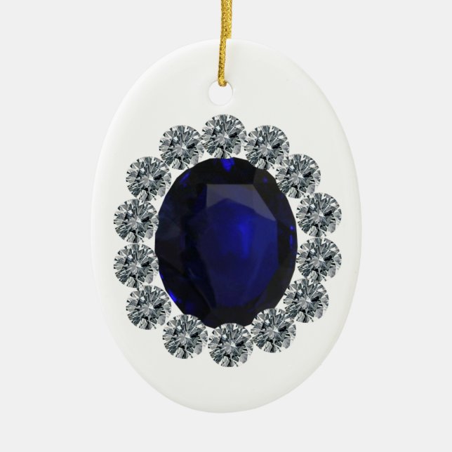 Lady Diana Engagement Ring Ceramic Ornament (Front)