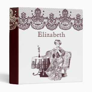 lady drinks tea binder