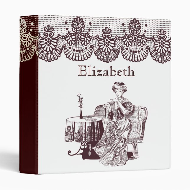 lady drinks tea binder (Front/Spine)