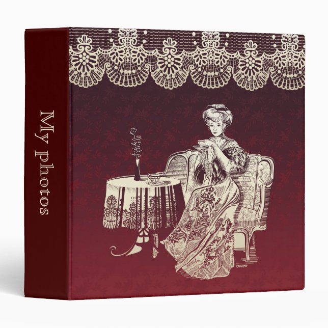 lady drinks tea binder (Front/Spine)