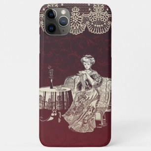 lady drinks tea iPhone 11 pro max case