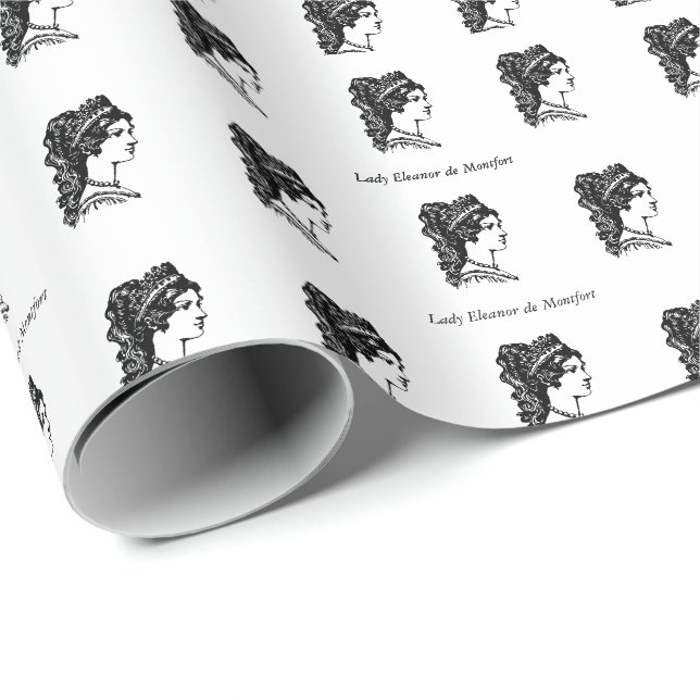 Lady Eleanor Medieval Fantasy Wedding Wrapping Paper (Roll Corner)