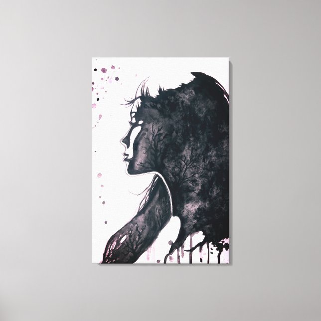 Lady Emotion Canvas Print (Front)