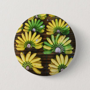 Lady Finger Bananas ~ Egg Banana (กล้วยไข่) 2 Inch Round Button