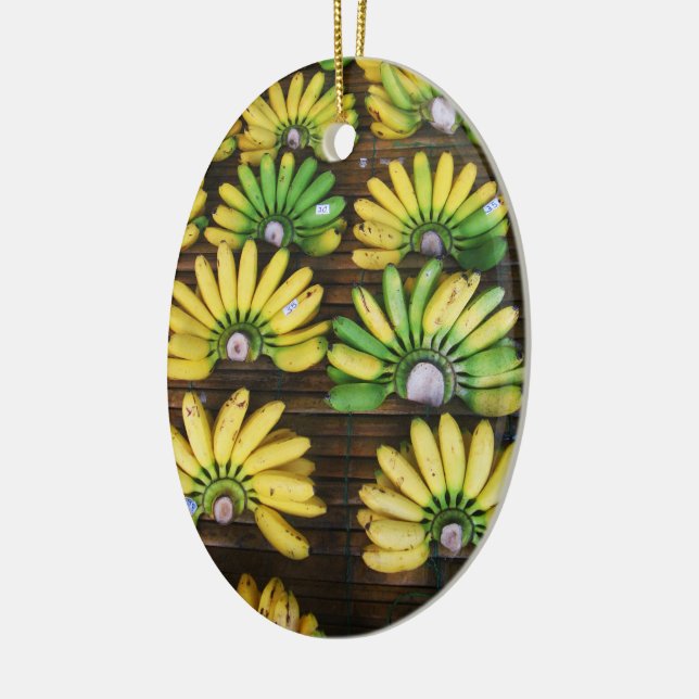 Lady Finger Bananas ~ Egg Banana (กล้วยไข่) Ceramic Ornament (Left)