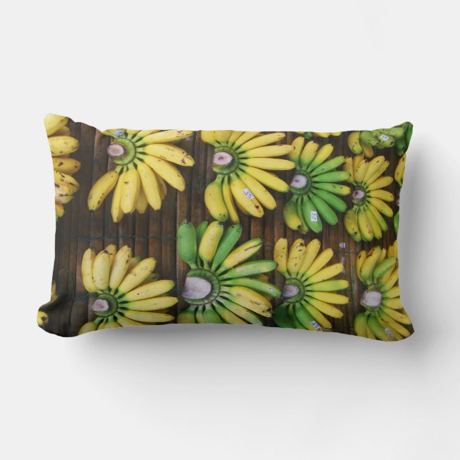 Lady Finger Bananas ~ Egg Banana (กล้วยไข่) Lumbar Pillow (Front)