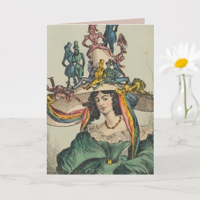 Lady - Folded Greeting Card (Small Plant)