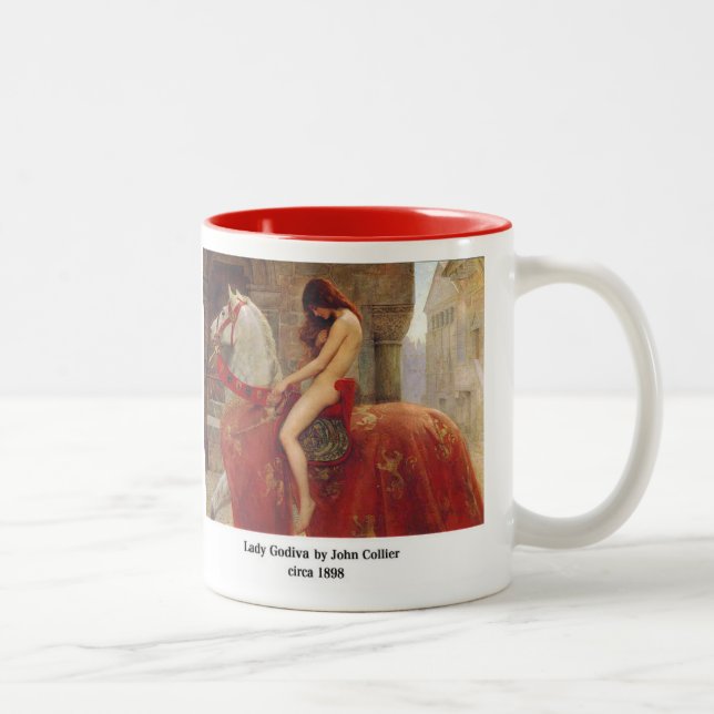 Lady Godiva, by John Collier Two-Tone Coffee Mug (Right)