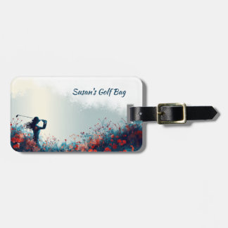 Lady Golf Bag day atmospheric nature Luggage Tag
