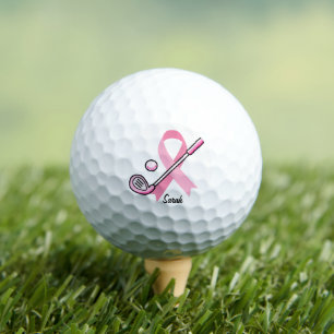 Lady Golf  Breast Cancer Awareness Personalized Balls