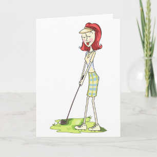 Lady Golfer Card
