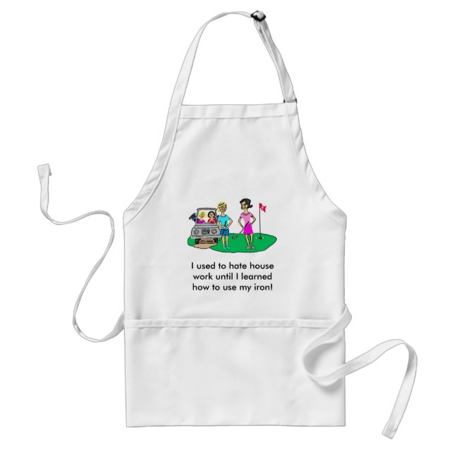 Lady Golfer Cartoon Apron (Front)