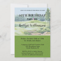 Lady Golfer Custom 60th Birthday Party