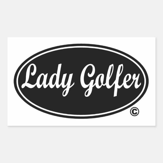 Lady Golfer decal Sticker (Front)
