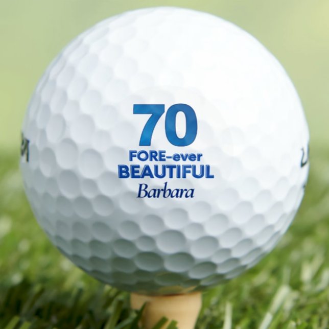 Lady Golfer Gift 70 – 70th FORE-ever Beautiful Golf Balls (Creator Uploaded)