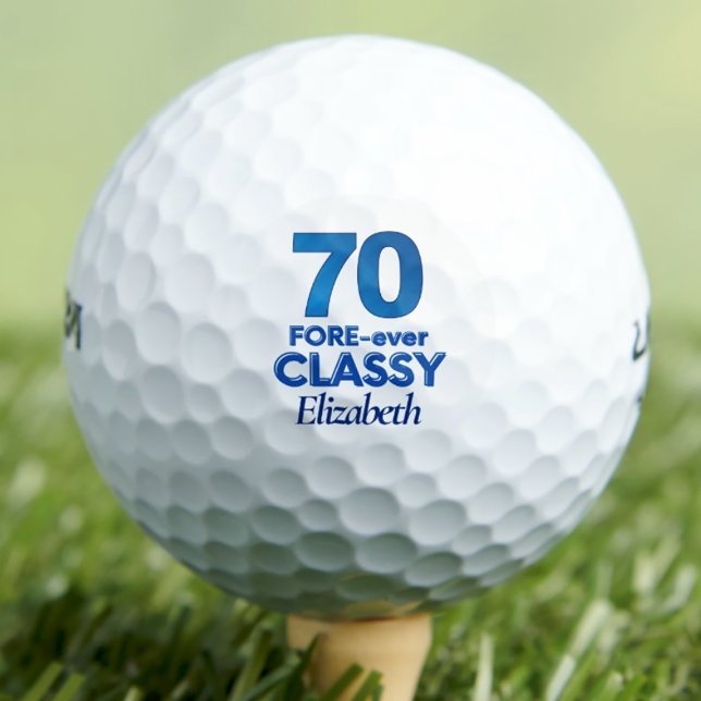 Lady Golfer Gift 70 – 70th FORE-ever Classy Golf Balls (Creator Uploaded)