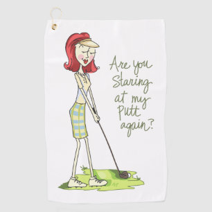 Lady Golfer Golf Towel