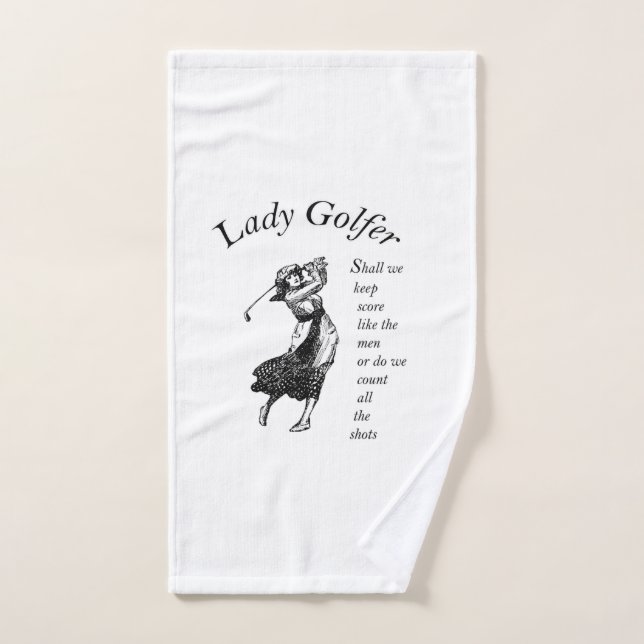 Lady Golfer Hand Towel (Hand Towel)