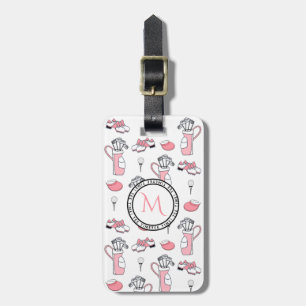 Lady Golfer Personalized Luggage Tag