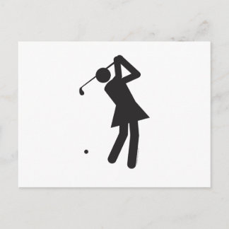 Lady-golfer-T Postcard