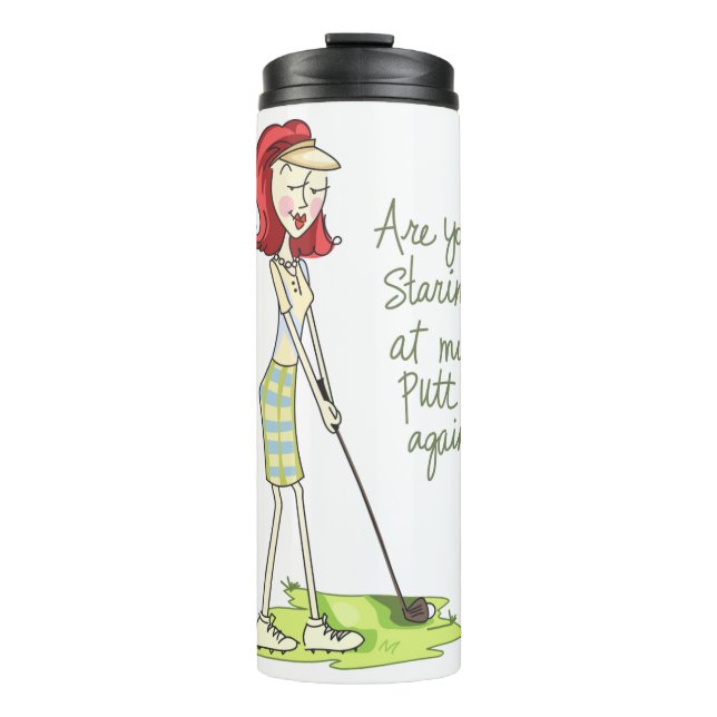 Lady Golfer Thermal Tumbler (Front)