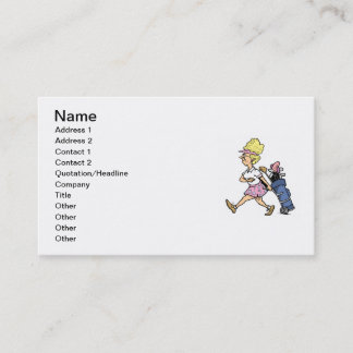 Lady Golfer Tshirts and Gifts Business Card