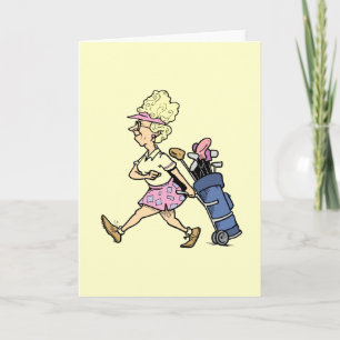 Lady Golfer Tshirts and Gifts Card