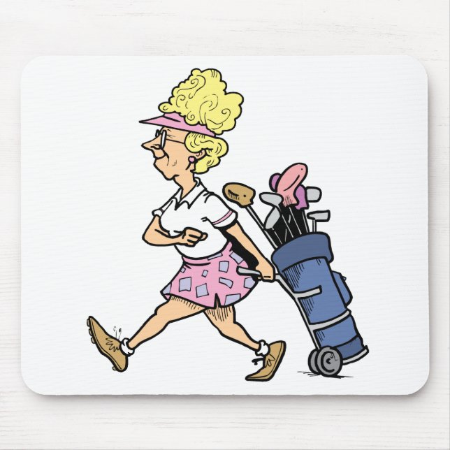 Lady Golfer Tshirts and Gifts Mouse Pad (Front)