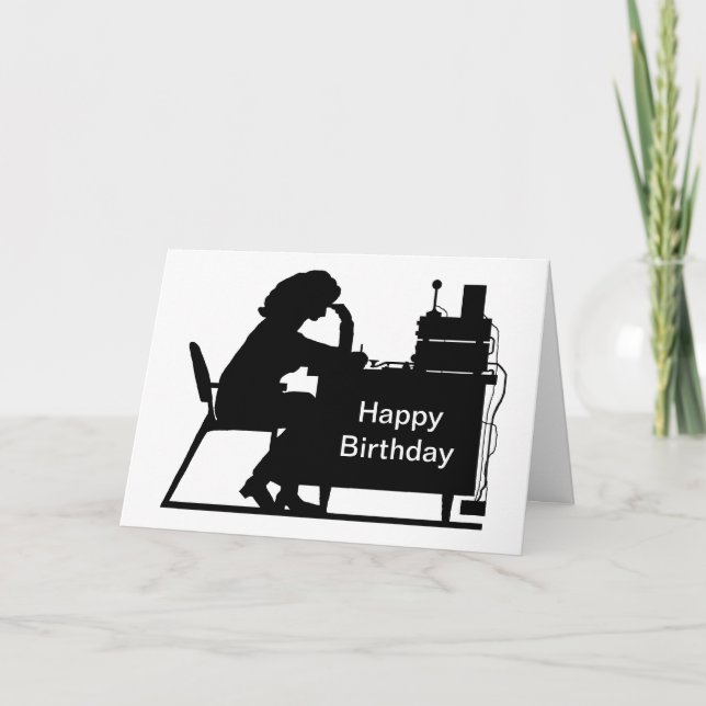 Lady Ham Copier le message Silhouette carte d'anni (Devant)