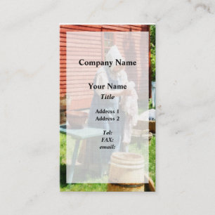 Lady Hanging Laundry Business Card