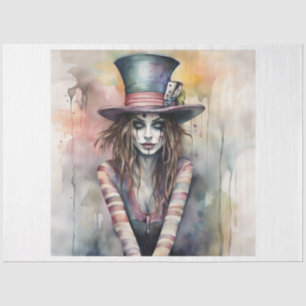 Lady Hatter Mad Hatter Decoupage Paper