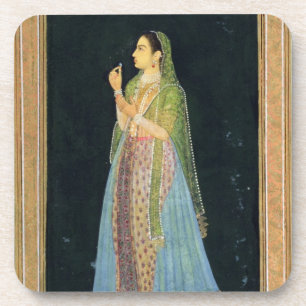 Lady holding a blossom, from the Small Clive Album Coaster