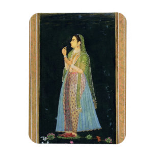 Lady holding a blossom, from the Small Clive Album Magnet