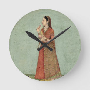 Lady holding a bowl of roses, from the Small Clive Round Clock