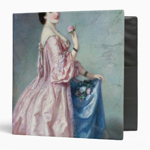 Lady holding Flowers in her Petticoat Binder